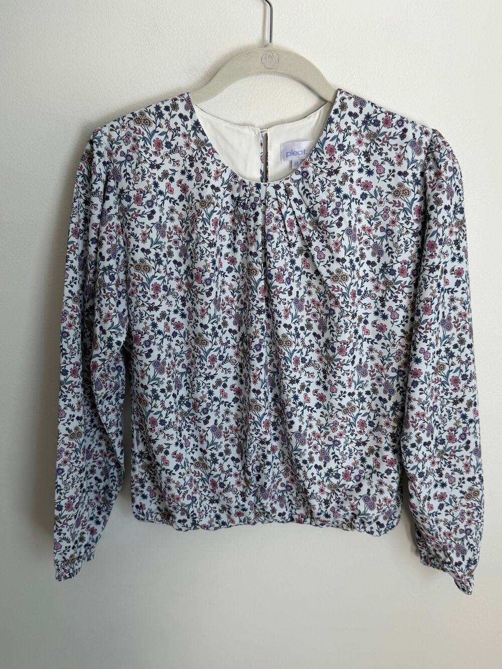 Pleat Floral Blouse Girl's size 14